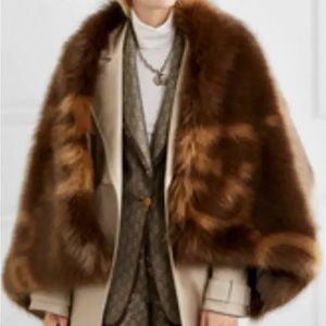 GUCCI Faux Fur Cape
